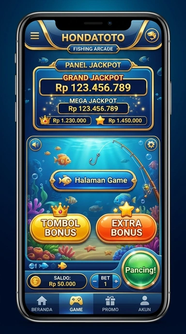Tampilan utama aplikasi hondatoto dengan antarmuka yang user-friendly.